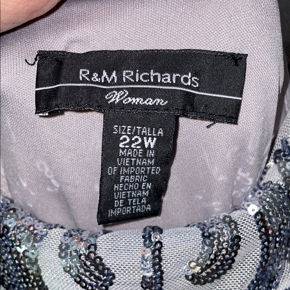 R & M Richard’s  Sequin Ribbon Tie Cocktail Dress - Picture 7 of 9